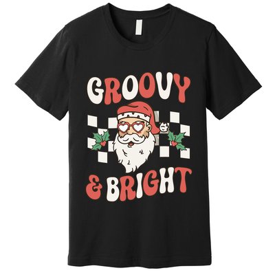 Groovy and Bright Christmas Santa Outfit 80s Retro Groovy Premium T-Shirt