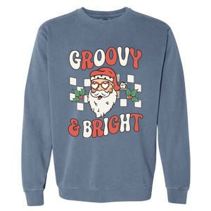 Groovy and Bright Christmas Santa Outfit 80s Retro Groovy Garment-Dyed Sweatshirt