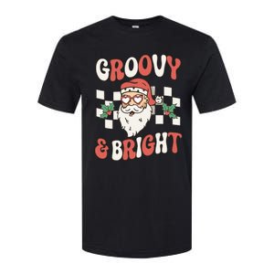 Groovy and Bright Christmas Santa Outfit 80s Retro Groovy Softstyle CVC T-Shirt