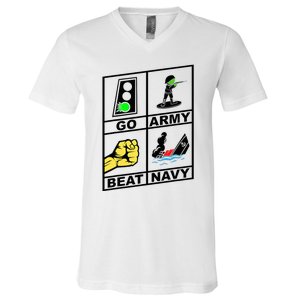 Go Army! Beat ! 2019 Pictures Are Worth 1000 Words V-Neck T-Shirt