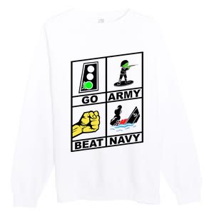 Go Army! Beat ! 2019 Pictures Are Worth 1000 Words Premium Crewneck Sweatshirt