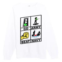 Go Army! Beat ! 2019 Pictures Are Worth 1000 Words Premium Crewneck Sweatshirt