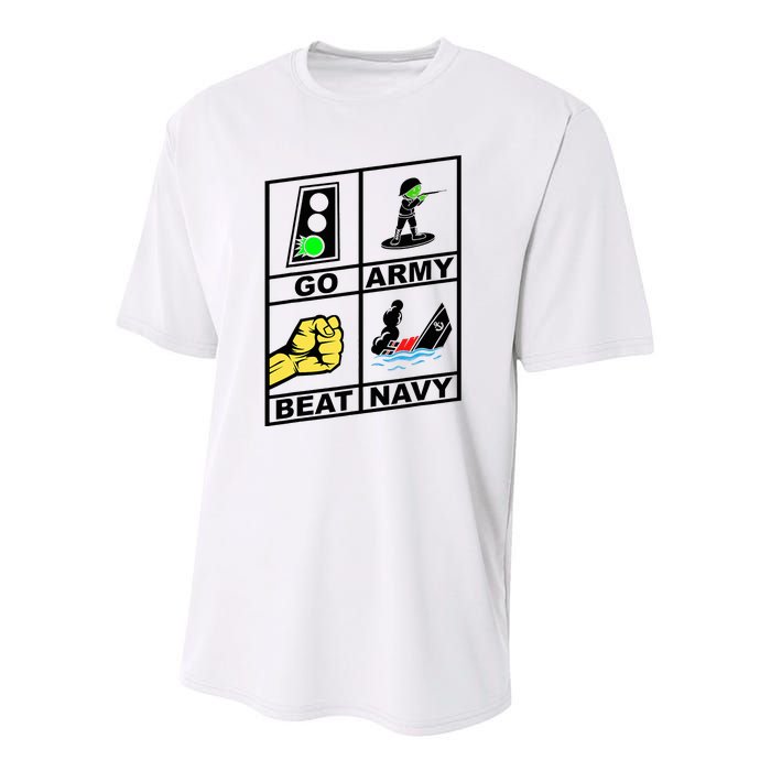 Go Army! Beat ! 2019 Pictures Are Worth 1000 Words Youth Performance Sprint T-Shirt