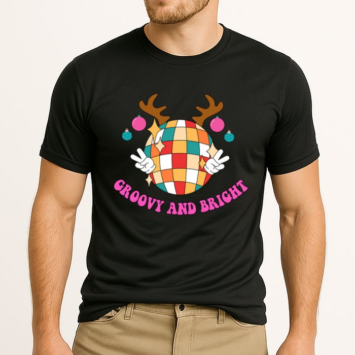 Groovy And Bright Disco Christmas Reindeer Performance Shirt
