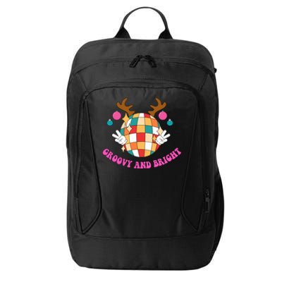 Groovy And Bright Disco Christmas Reindeer City Backpack