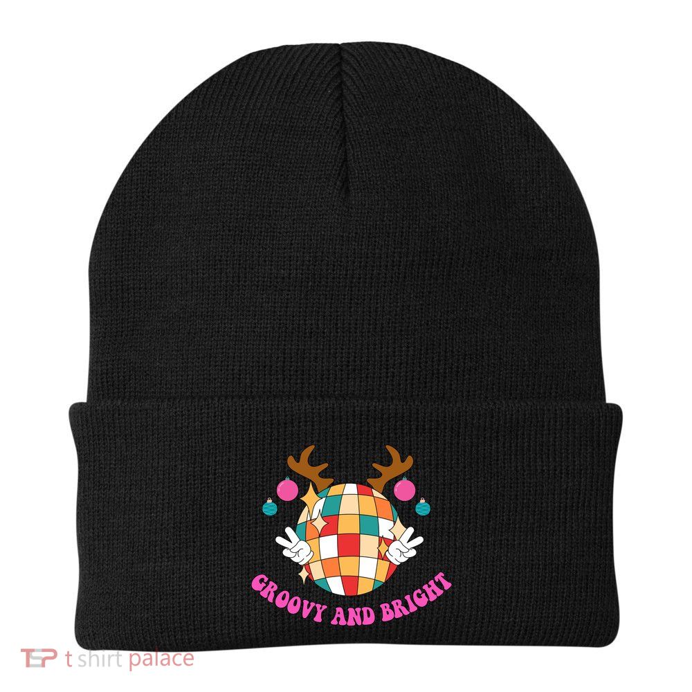 Groovy And Bright Disco Christmas Reindeer Beanie