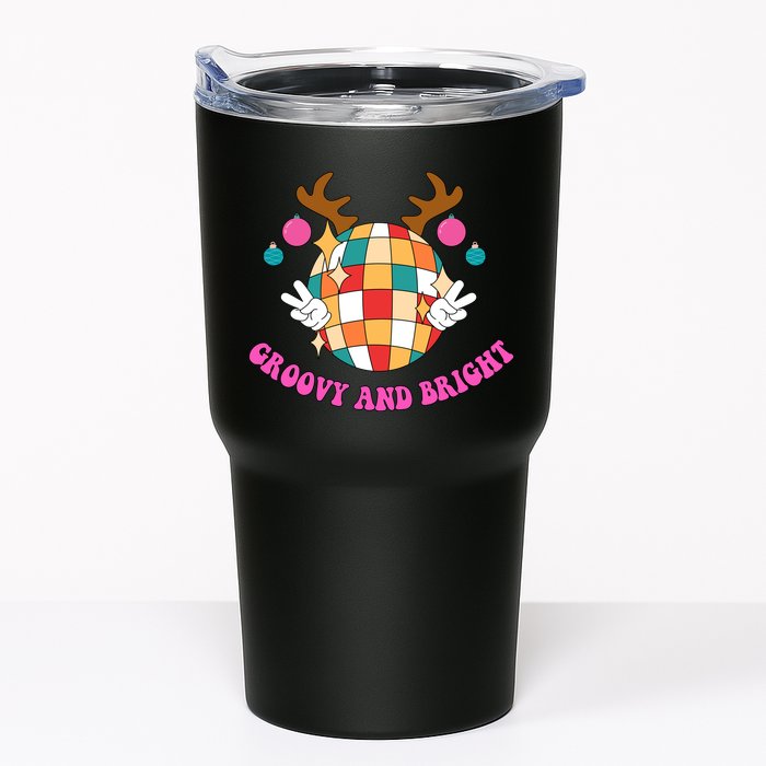 Groovy And Bright Disco Christmas Reindeer Tumbler