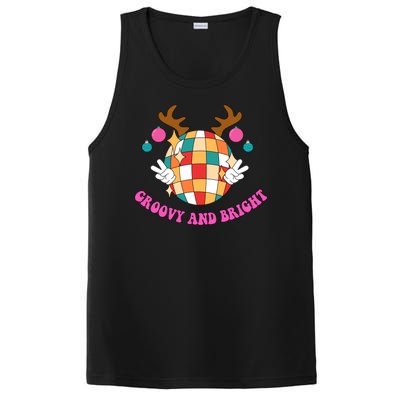 Groovy And Bright Disco Christmas Reindeer PosiCharge Competitor Tank