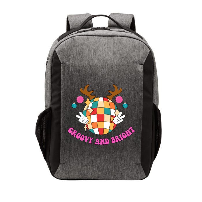 Groovy And Bright Disco Christmas Reindeer Vector Backpack
