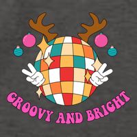 Groovy And Bright Disco Christmas Reindeer Vector Backpack