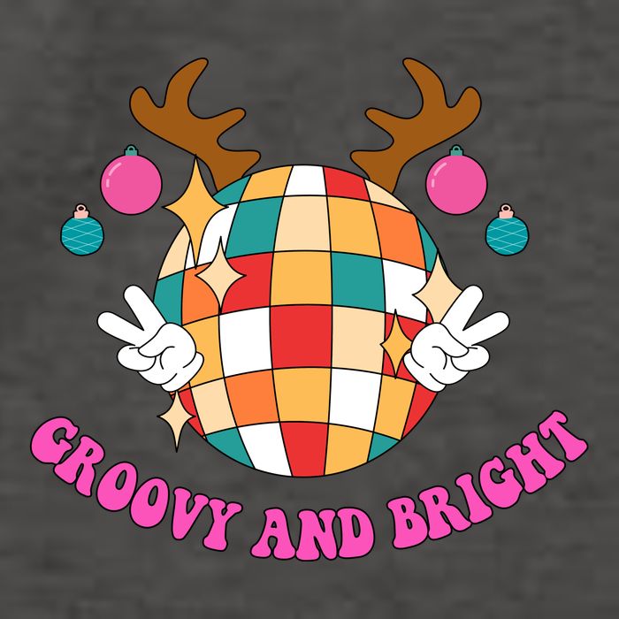 Groovy And Bright Disco Christmas Reindeer Vector Backpack