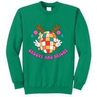 Groovy And Bright Disco Christmas Reindeer Sweatshirt