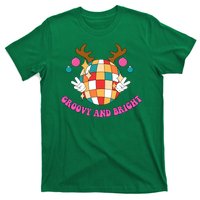 Groovy And Bright Disco Christmas Reindeer T-Shirt