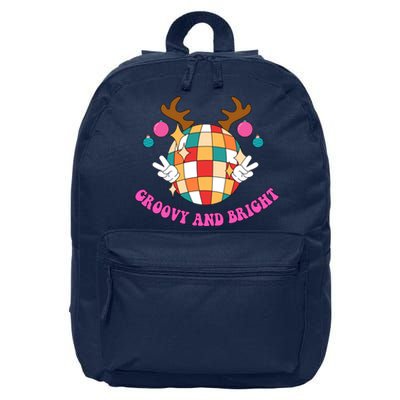 Groovy And Bright Disco Christmas Reindeer 16 in Basic Backpack