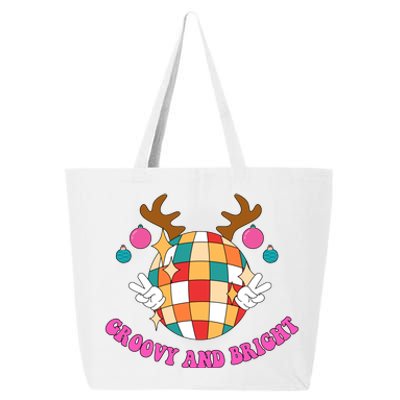 Groovy And Bright Disco Christmas Reindeer 25L Jumbo Tote