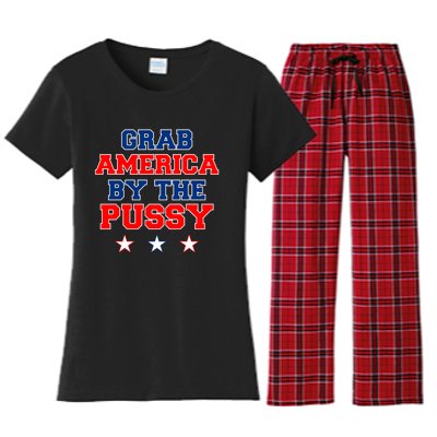 Grab America By The Pussy Donald Trump President Women's Flannel Pajama Set