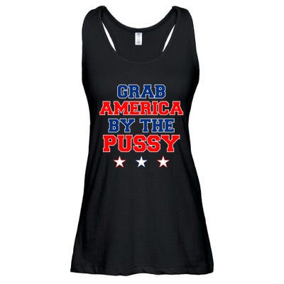 Grab America By The Pussy Donald Trump President Ladies Essential Flowy Tank