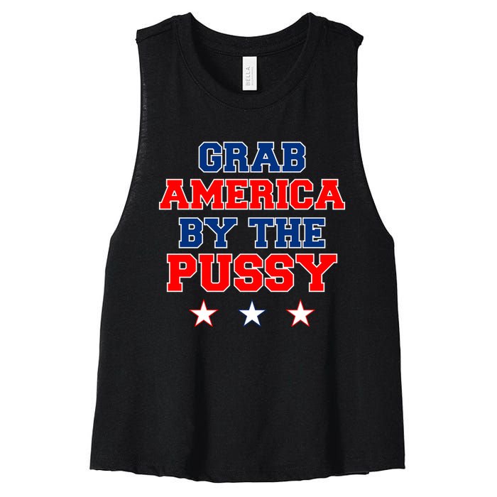 Grab America By The Pussy Donald Trump President Women's Racerback Cropped Tank