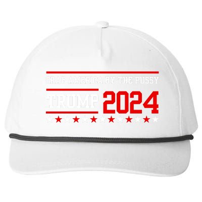 Grab America By The Pussy Trump 2024 Snapback Five-Panel Rope Hat