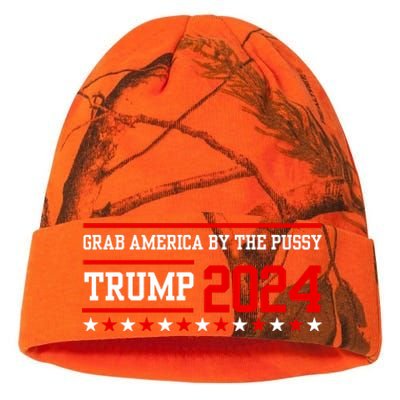 Grab America By The Pussy Trump 2024 Kati Licensed 12" Camo Beanie