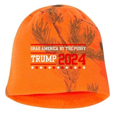 Grab America By The Pussy Trump 2024 Kati - Camo Knit Beanie