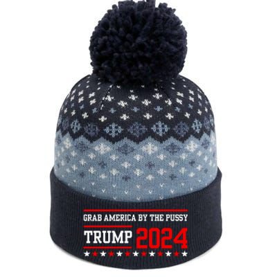 Grab America By The Pussy Trump 2024 The Baniff Cuffed Pom Beanie