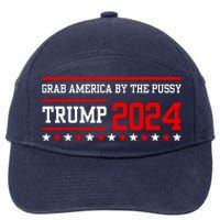 Grab America By The Pussy Trump 2024 7-Panel Snapback Hat