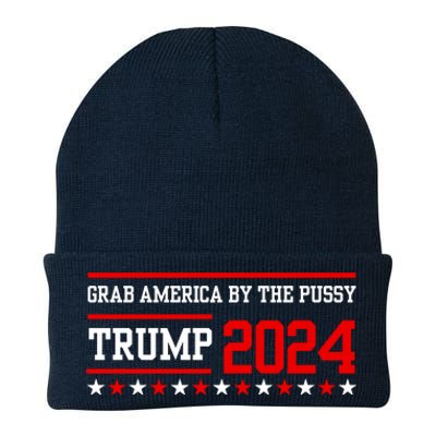 Grab America By The Pussy Trump 2024 Knit Cap Winter Beanie