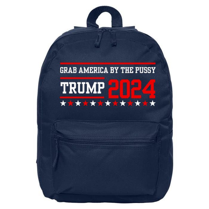 Grab America By The Pussy Trump 2024 16 in Basic Backpack