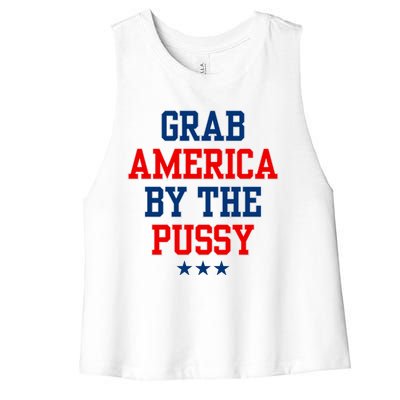 Grab America By The Pussy Donald Trump President Women's Racerback Cropped Tank