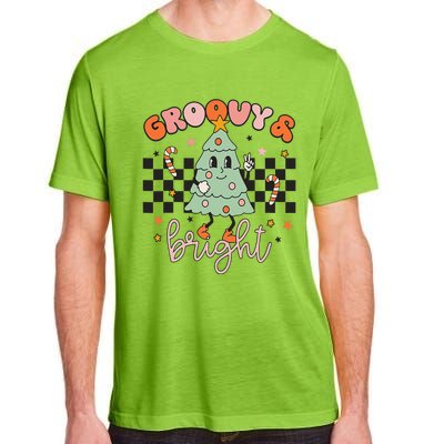 Groovy And Bright Cute Snowman Winter Merry Christmas Adult ChromaSoft Performance T-Shirt