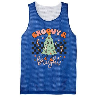 Groovy And Bright Cute Snowman Winter Merry Christmas Mesh Reversible Basketball Jersey Tank