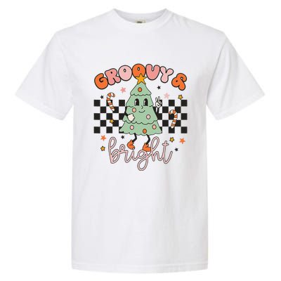 Groovy And Bright Cute Snowman Winter Merry Christmas Garment-Dyed Heavyweight T-Shirt