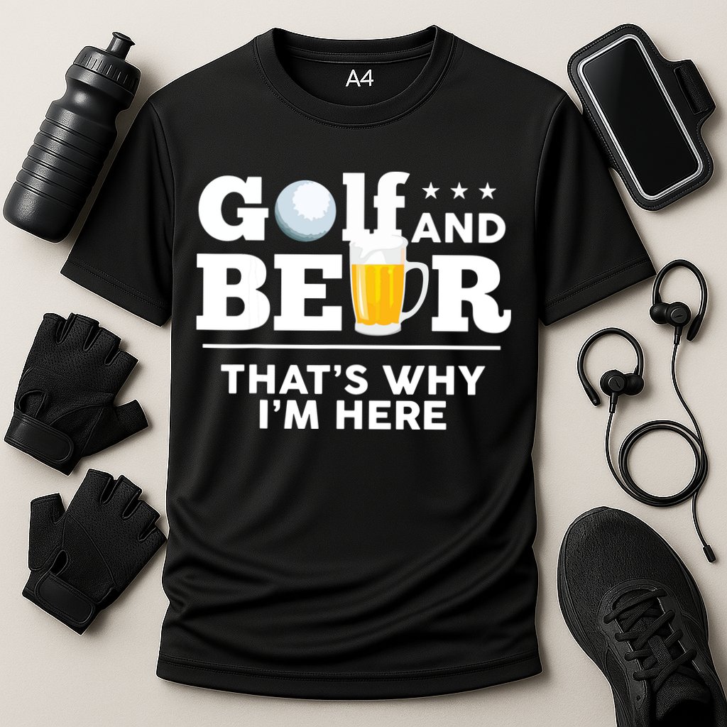 Golf And Beer That's Why I'm Here | Funny Golf Player Sarcasm Performance Shirt