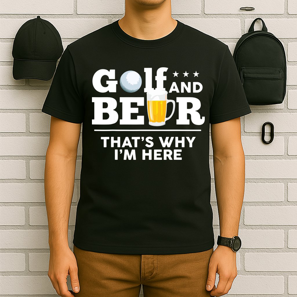 Golf And Beer That's Why I'm Here | Funny Golf Player Sarcasm T-Shirt
