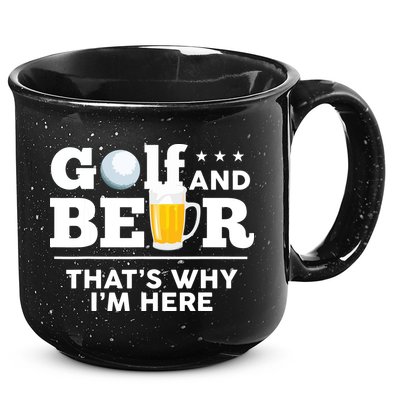 Golf And Beer That's Why I'm Here | Funny Golf Player Sarcasm 15oz Campfire Ceramic Mug