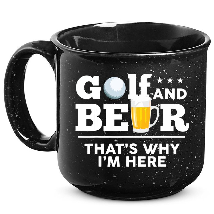 Golf And Beer That's Why I'm Here | Funny Golf Player Sarcasm 15oz Campfire Ceramic Mug