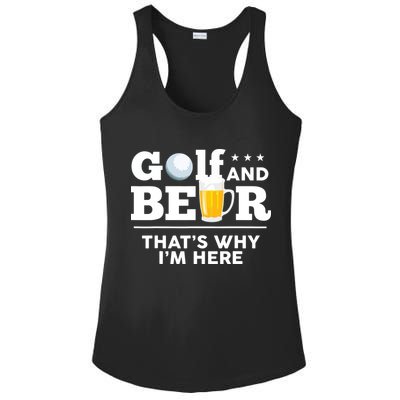 Golf And Beer That's Why I'm Here | Funny Golf Player Sarcasm Ladies PosiCharge Competitor Racerback Tank