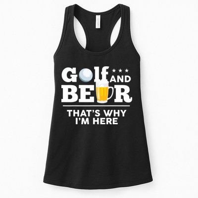 Golf And Beer That's Why I'm Here | Funny Golf Player Sarcasm Womens Tank Top