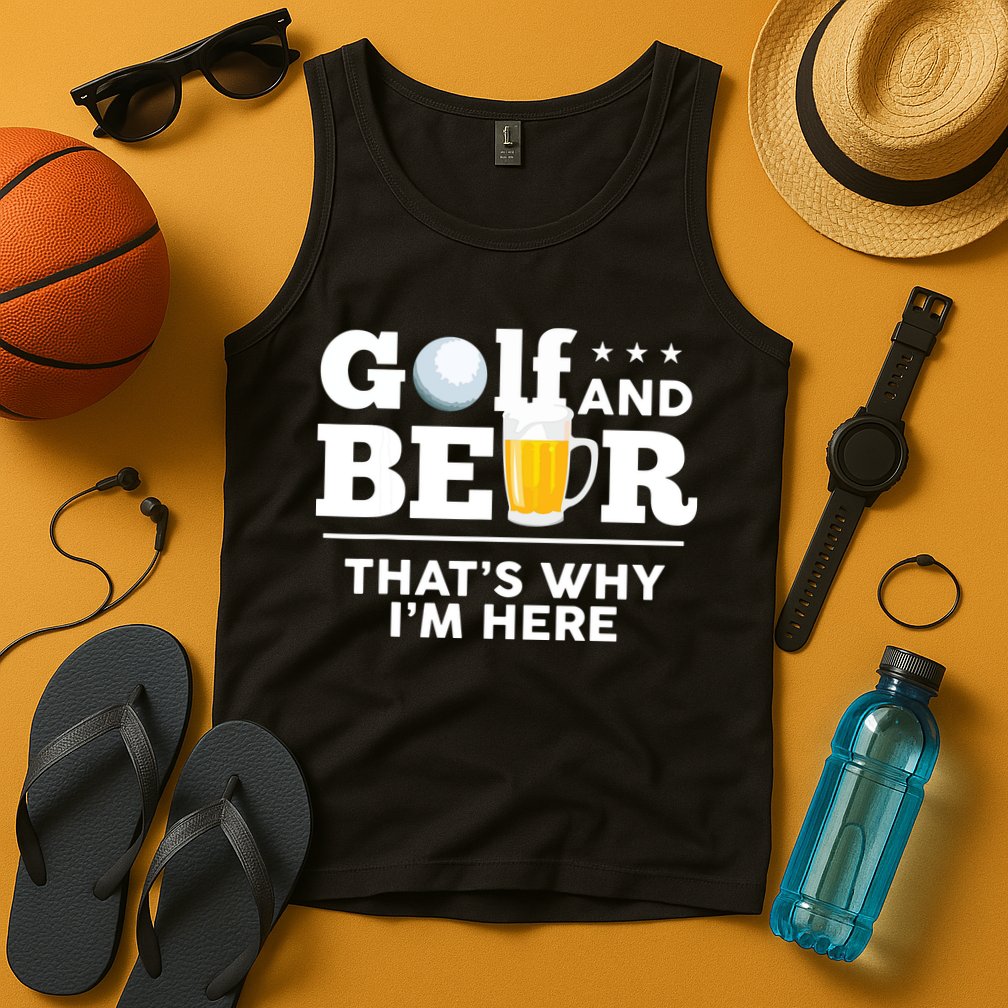 Golf And Beer That's Why I'm Here | Funny Golf Player Sarcasm Tank Top