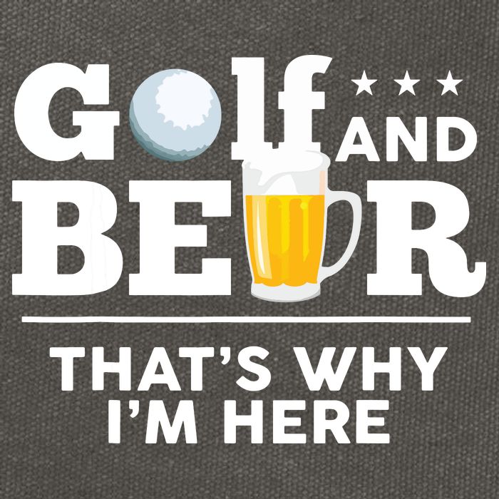 Golf And Beer That's Why I'm Here | Funny Golf Player Sarcasm Cotton Canvas Backpack
