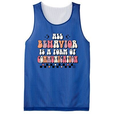 Groovy All Behavior Is A Form Of Communication Speducator Meaningful Gift Mesh Reversible Basketball Jersey Tank