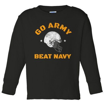 Go Army Beat AmericaS Game Sports Football Toddler Long Sleeve Shirt