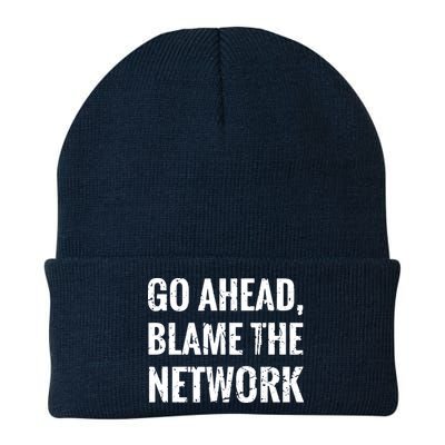 Go Ahead Blame The Network Admin Network Engineering Knit Cap Winter Beanie
