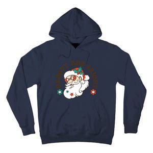 Groovy And Bright Santa Retro Christmas Winter Party Tall Hoodie