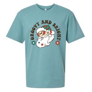 Groovy And Bright Santa Retro Christmas Winter Party Sueded Cloud Jersey T-Shirt