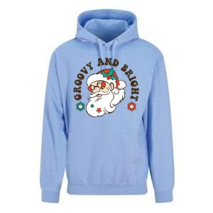 Groovy And Bright Santa Retro Christmas Winter Party Unisex Surf Hoodie