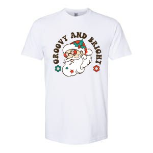 Groovy And Bright Santa Retro Christmas Winter Party Softstyle CVC T-Shirt