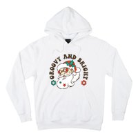 Groovy And Bright Santa Retro Christmas Winter Party Hoodie