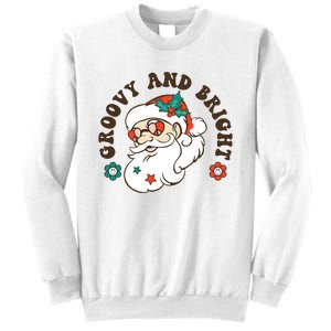 Groovy And Bright Santa Retro Christmas Winter Party Sweatshirt